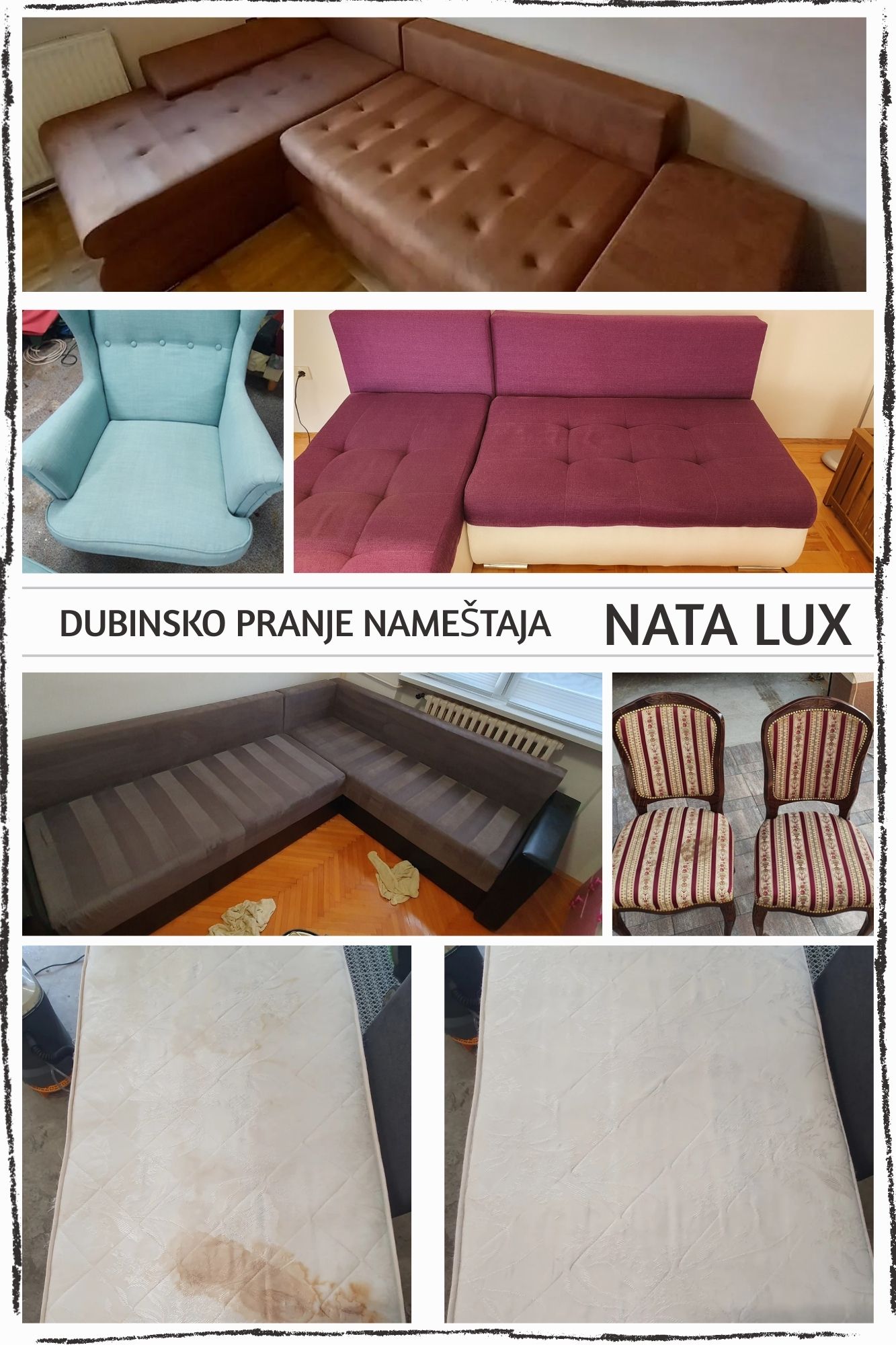 Dubinsko pranje nameštaja – primeri čišćenja garnitura